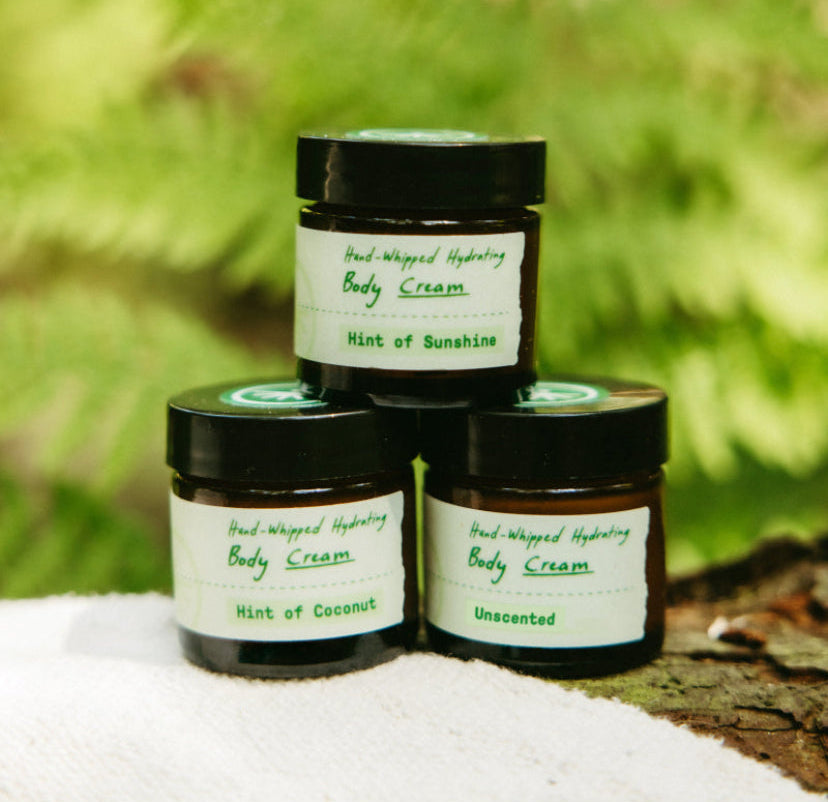 Seven 8ths Scent Sample Trio, 3 jars of hand-whipped body cream made with food-grade botanicals